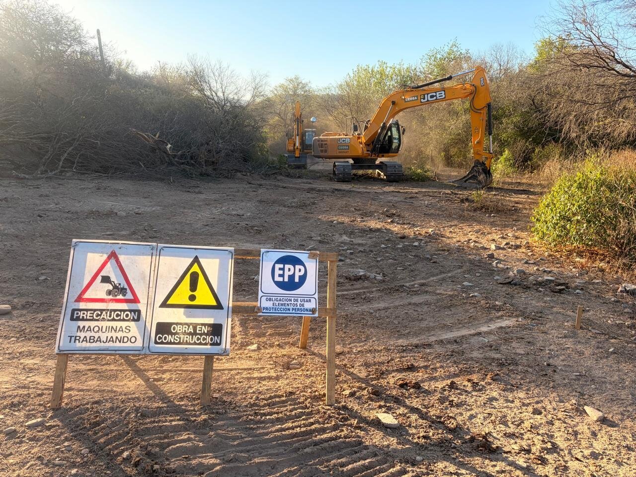 Avance de los trabajos en el predio de la Planta Potabilizadora
